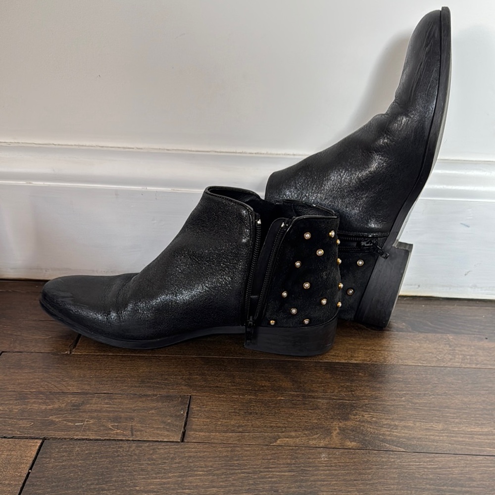 Black Studded Ankle Boots